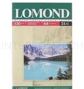 Фотобумага LOMOND Одностороняя Глянцнвая, 130г/м2, A4(21x29)/25л.