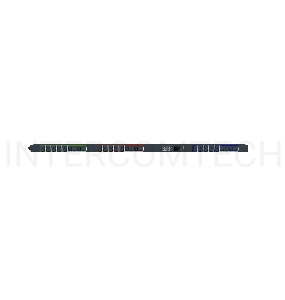 Интеллектуальный блок распределения питания ELEMY Rack PDU, Metered, ZeroU, (3) 16A, 400V, WEB, OLED, (30) C13 & (12) C19 / Пр-во РФ