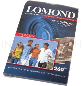 Фотобумага Lomond 1103104 A5/260г/м2/20л./белый высокоглянцевое для струйной печати