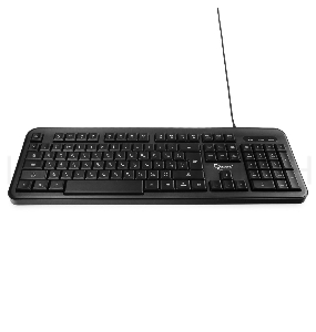 Клавиатура с подстветкой Gembird KB-200L, USB, черный, 104 клавиши, подсветка белая, кабель 1.45м