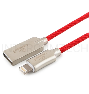 Кабель USB Cablexpert для Apple CC-P-APUSB02R-1.8M, MFI, AM/Lightning, серия Platinum, длина 1.8м, красный, блистер