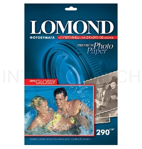 Бумага Lomond 1108100 A4/290г/м2/20л./белый высокоглянцевое для струйной печати