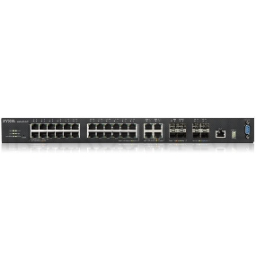 Коммутатор ZYXEL ZYXEL XGS4600-32 L3 Managed Switch, 28 port Gig and 4x 10G SFP+, stackable, dual PSU