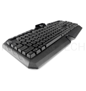 Клавиатура с подсветкой Gembird KB-G410L, USB, черный, 114 кл., м/медиа, Rainbow, кабель 1.5м
