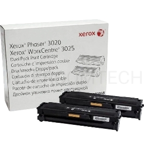 Тонер-картридж XEROX 106R03048 черный для XEROX Phaser 3020/WC 3025 (2х1500 стр)упаковка 2 шт(Channels)