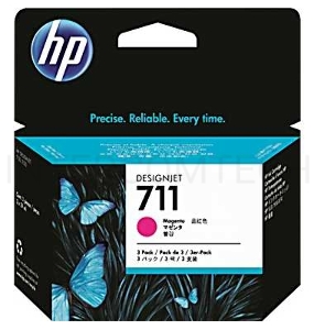 Картридж струйный HP №711 CZ135A пурпурный x3уп. для HP DJ T120/T520