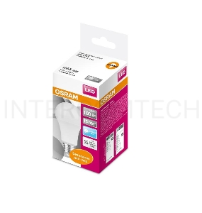 Лампа светодиодная Osram LED 10.5Вт Е27 CLA100 FR белый, матовая OSRAM (4058075086678)