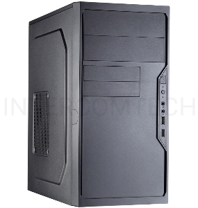 Корпус с блоком питания 450Вт. Case Foxline FL-733, mATX, 2x5.25EXT, 2x3.5EXT, 5x3.5INT, 2xUSB2.0, HDA, w/o FAN, w/450W ATX PSU, w/1.2m EU pwr cord