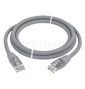 Патч-корд GCR прямой 1.5m LSZH UTP кат.6, серый, 24 AWG, литой без фиксатора, ethernet high speed, RJ45, T568B, GCR-52749