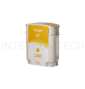Струйный картридж Sakura C4913A (№82 Yellow) для HP, желтый, 72 мл.