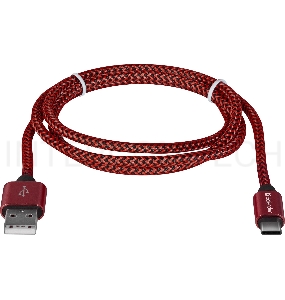 Кабель USB2.0 TO TYPE-C DEFENDER 1M RED USB09-03T 87813