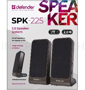 Колонки Defender SPK 220/225 {2.0, 2 х 2W, USB пит, разъем для наушников} 65220
