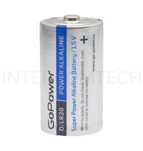 Батарейка GoPower LR20 D BL2 Alkaline 1.5V (2/12/96) блистер (2 шт.)