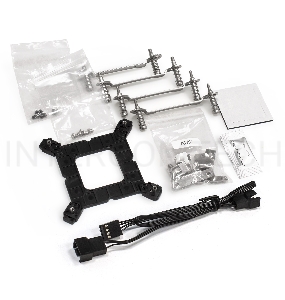 Комплект водяного охлаждения ExeGate EX293457RUS BlackWater-240V2.PWM.RGB (RGB подсветка, LGA2066/2011/1366/1150/1151/1155/1156/1200/1700/AM4/FM1/FM2/FM2+/AM2/AM2+/AM3/AM3+, TDP 220W, Fan 120mm, PWM, 800-2000RPM, Hydro bearing, 4pin, 11-22db, с термопасто