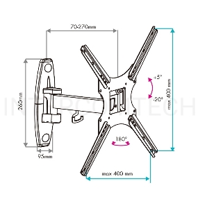 Кронштейн наст. LED/LCD телевизоров VLK TRENTO-16 black 8 шт/уп.