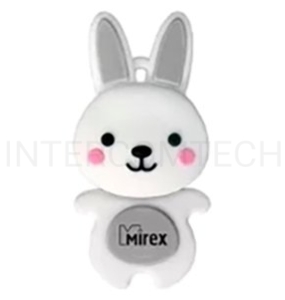 Флеш Диск 8GB Mirex Rabbit, USB 2.0, Серый