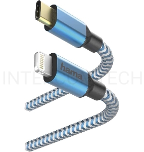 Кабель Hama 00183311 Lightning USB Type-C (m) 1.5м синий