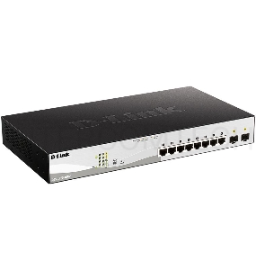 Коммутатор D-Link DGS-1210-10MP/FL 8G 2SFP 130W управляемый