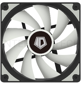 Вентилятор ID-COOLING NO-12025-XT 120x120x25мм (80шт./кор, PWM, Low Noise, резиновые углы, черный, 700-1800об/мин)  BOX