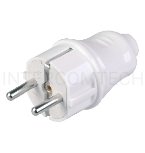 Вилка Iek EVP10-16-01-K01 ВПп10-01-Ст разборная прямая с з/к 16А белая