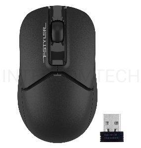 Мышь A4Tech Fstyler FG12 черный оптическая (1200dpi) беспроводная USB (3but)