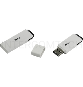 Флеш Диск Netac U185 64Gb <NT03U185N-064G-20WH>, USB2.0, с колпачком, пластиковая белая