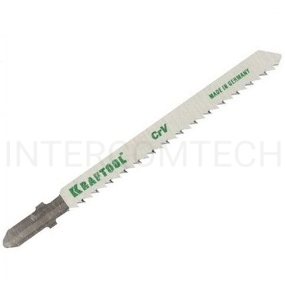 Пилки для лобзика KRAFTOOL 159516-2,5  CrV по дер,фанере,лам. обр.рез EUхвост. шаг2.5мм 75мм 2шт.