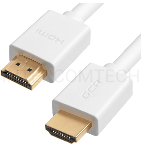 Greenconnect Кабель 3.0m HDMI версия 2.0 HDR  4:2:2, Ultra HD, 4K 60 fps 60Hz/5K*30Hz, 3D, AUDIO, 18.0 Гбит/с, 28/28 AWG, OD7.3mm, тройной экран, белый, (GCR-HM761-3.0m)