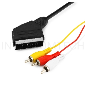 Кабель аудио/видео Gembird CCV-519, SCART / 3xRCA, 1.8м