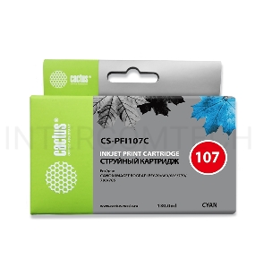 Картридж струйный Cactus CS-PFI107C синий (130мл) для Canon IP iPF670/iPF680/iPF685/iPF770/iPF780/iPF785/