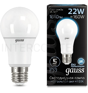 Лампа светодиодная A70 22Вт 4100К E27 Gauss 102502222