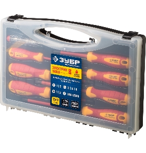 Набор: Отвертки SL 3, 5, 6 / PH 1, 2 / PZ 1, 2, тестер 100-250 В, ЗУБР 