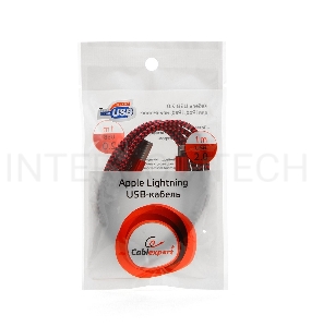 Кабель Gembird  USB 2.0 Cablexpert CC-ApUSB2pe1m, AM/Lightning 8P, 1м, нейлоновая оплетка, алюминиевые разъемы, фиолетовый, пакет