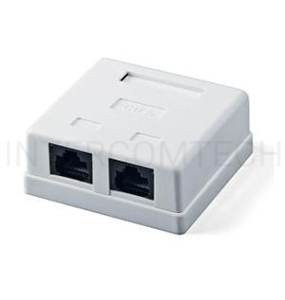 Розетка GEMBIRD NA214 RJ-45 кат.5e внешняя 2 порта, 110&Krone