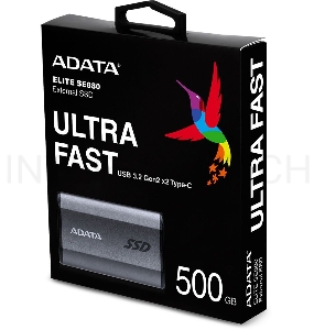 Накопитель SSD A-Data USB-C 500Gb AELI-SE880-500GCGY SE880 2.5