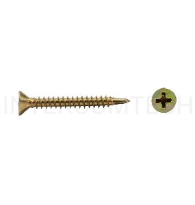 Саморез оконный KRANZ сверло, 3.9х25, желтый цинк, короб (500 шт./уп.)