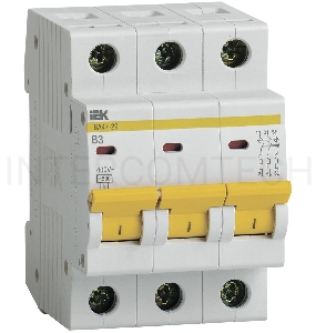 Автоматический выключатель IEK ВА47-29 3Р 3А 4,5кА х-ка В