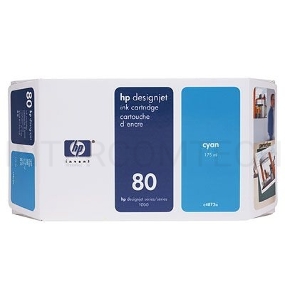 Картридж струйный HP №80 C4846A голубой для HP DJ 1050/1055