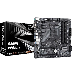 Материнская плата ASRock B450M PRO4 R2.0 AMD B450 SAM4 MATX