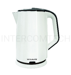 Чайник электрический WILLMARK WEK-2012PS (2.0л, пов. на 360 град., 2000Вт) (Белый+черный)
