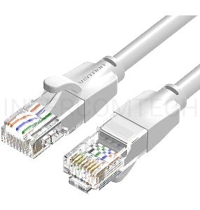 Патч-корд Vention прямой UTP cat.6, RJ45 - 5м. Серый