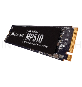Накопитель SSD M.2 2280 960GB Corsair MP510 Client SSD CSSD-F960GBMP510B PCIe Gen3x4 with NVMe, 3480/3000, IOPS 280/700K, MTBF 1.8M, 3D TLC, 720TBW, 0.41DWPD, Heatsink, RTL