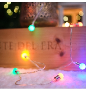 Гирлянда светодиодная «Мини-лампочки» 1.5 м, 10 LED, прозрачный ПВХ, цвет свечения мультиколор, 2 х АА (батарейки не в комплекте) NEON-NIGHT