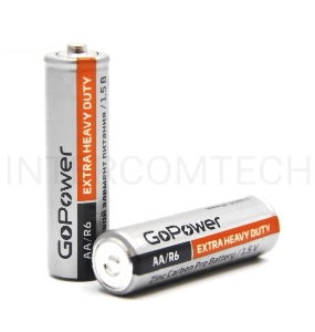 Батарейка GoPower R6 AA BL4 Heavy Duty 1.5V (4/48/576) блистер (4 шт.)