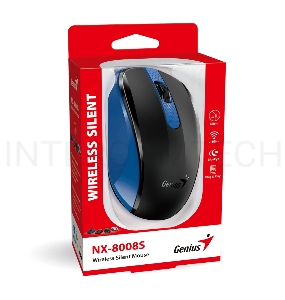 Мышь беспроводная NX-8008S синяя,тихая