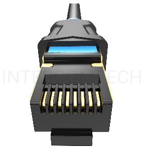 Патч-корд удлинитель Vention прямой SSTP cat.6, RJ45 - 2м. Черный