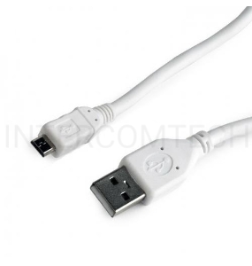 Кабель USB 2.0 Pro Cablexpert CCP-mUSB2-AMBM-W-1M, AM/microBM 5P, 1м, экран, белый, пакет