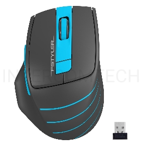 Мышь A4Tech Fstyler FG30S серый/синий оптическая (2000dpi) silent беспроводная USB (5but)