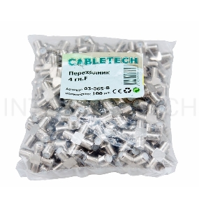 Переходник соединитель PROconnect x4 гнезда F (F- крест)
