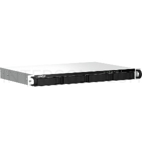 Сетевое хранилище  SMB QNAP TS-464eU-8G NAS 4 HDD trays, rackmount 1U, 1 PSU. 4-core Intel Celeron N5105/N5095 2.0-2.9 GHz, 8 GB RAM, 2x2.5GbE, 2xUSB 3.2 Gen 2 (10Gbps), 2xUSB 2.0, 1xHDMI, 2xM.2 PCIe Gen 3 x1 slots , W/o rail kit RAIL-B02